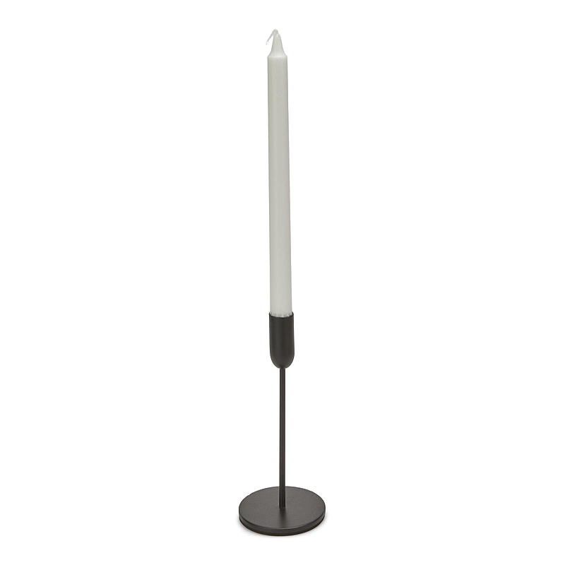 Home Kronelysholder 8x14 cm metall sort