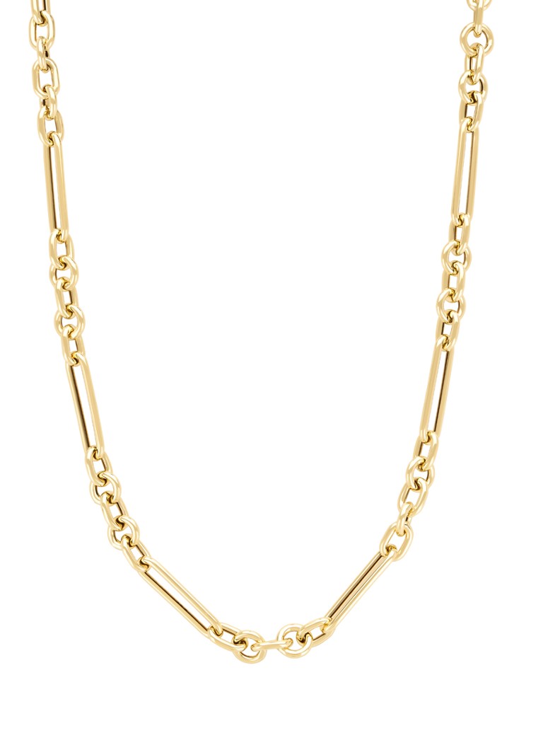 Diamond Point Yellow gold link necklace Timeless Treasures 45 cm