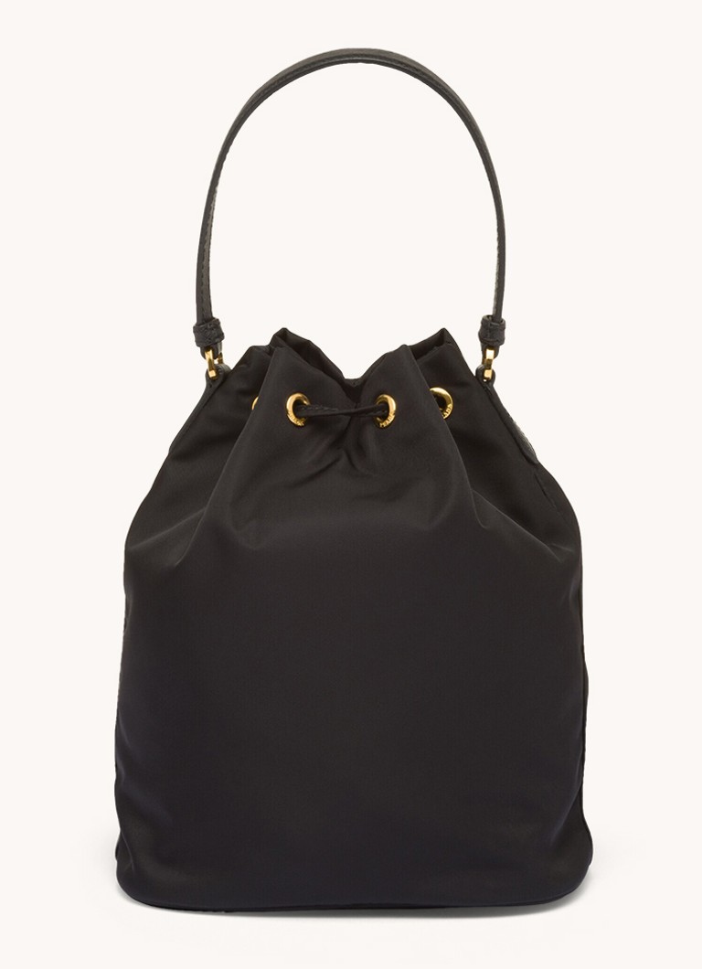 Prada Duet Re-Nylon -olkalaukku nahkayksityiskohdilla