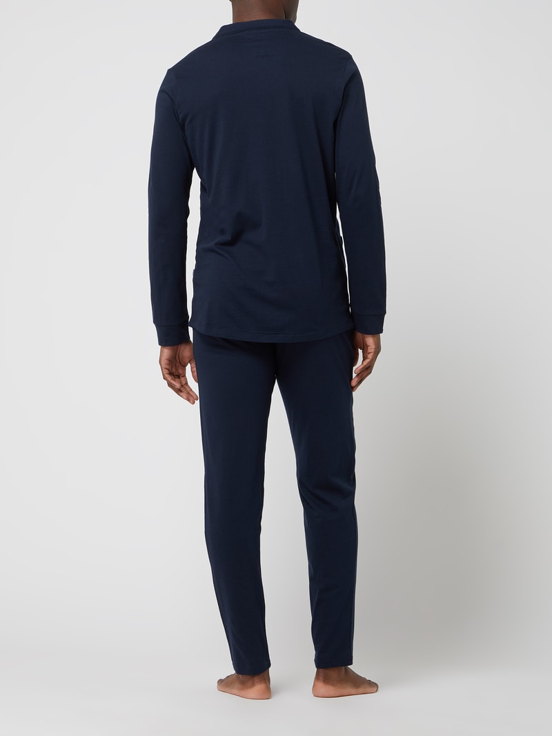Pyjama mit Knopfleiste in marineblau