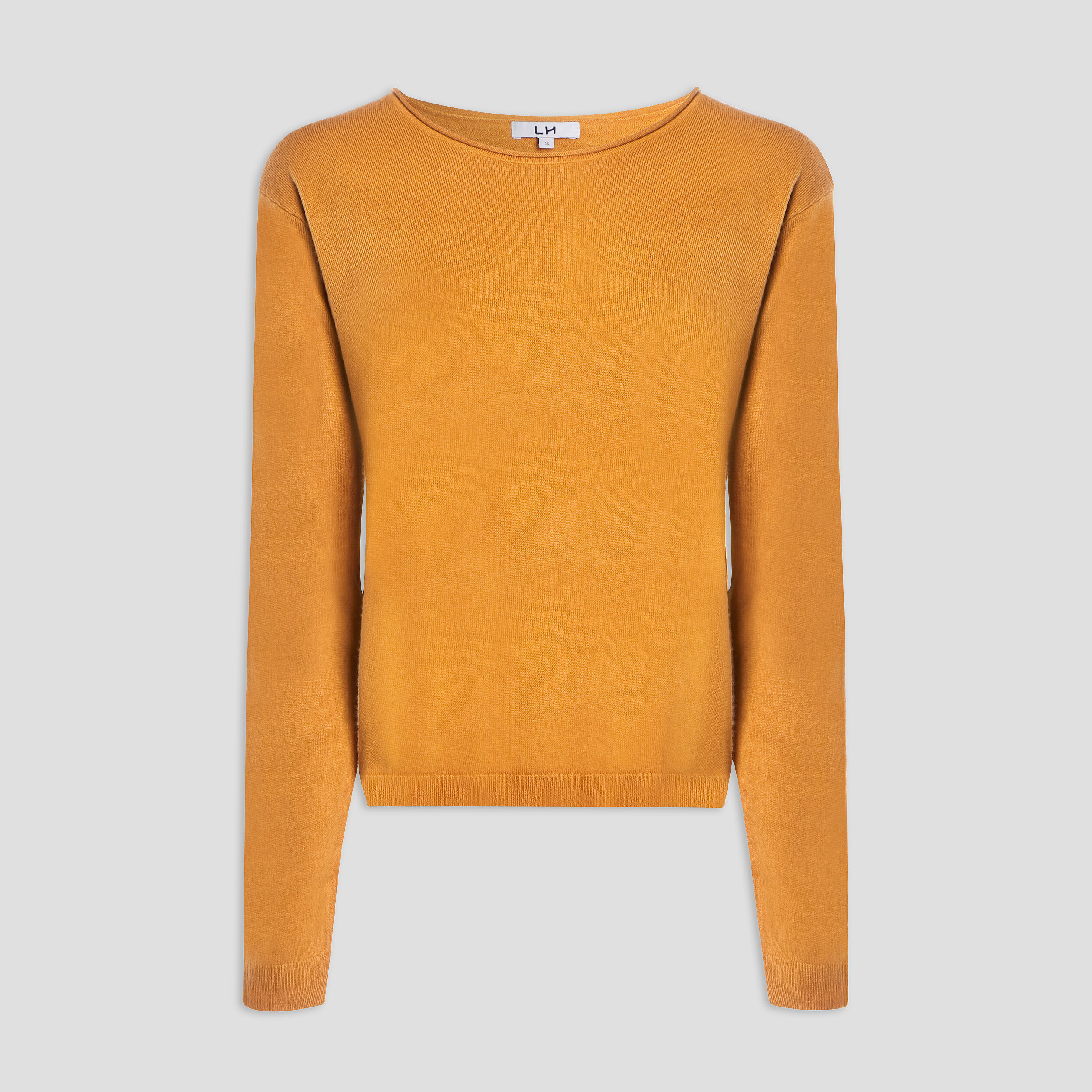 Pull avec col rond jaune moutarde femme | La Halle