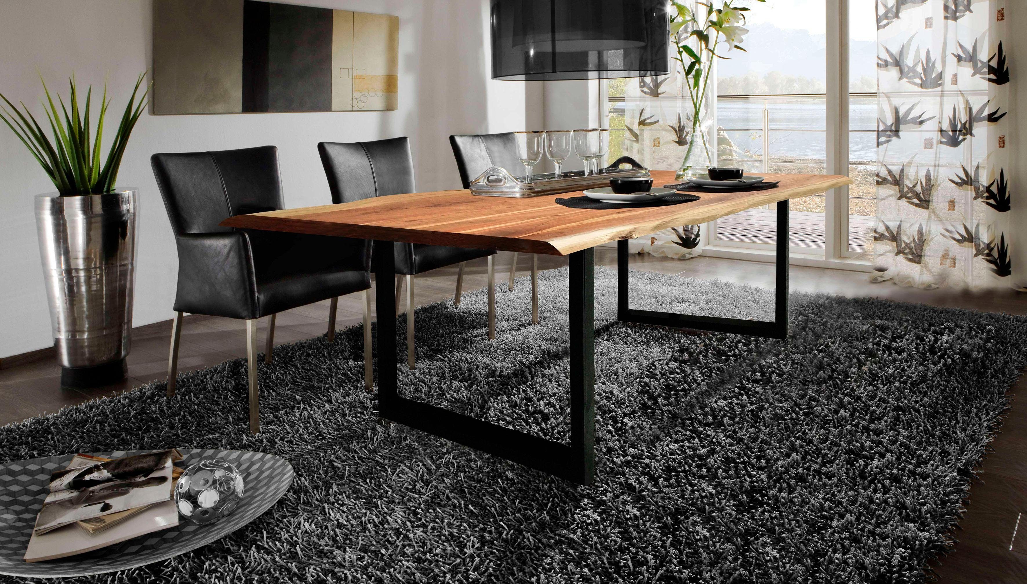SIT Esstisch Tops&Tables, mit Tischplatte aus Akazie mit Baumkante wie gewachsen