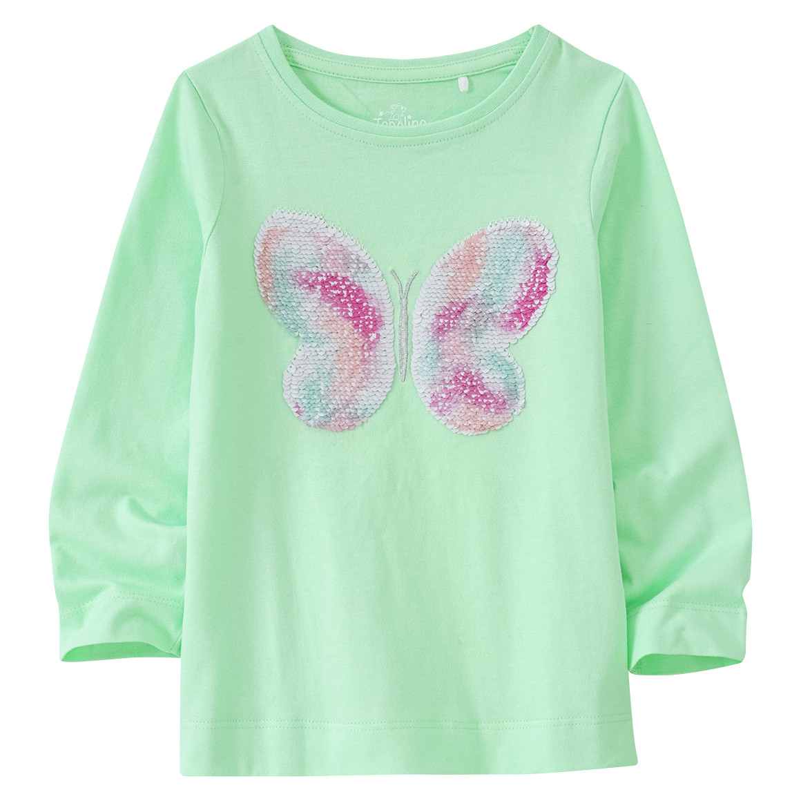 Mädchen Langarmshirt mit Wendepailletten
