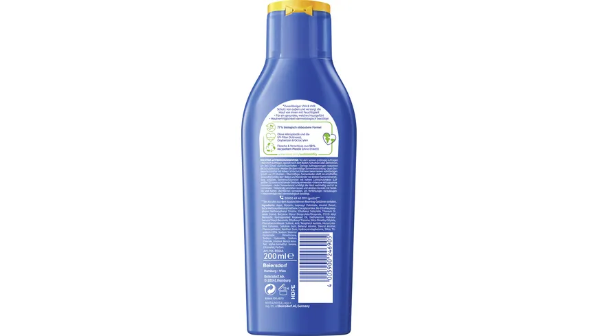 NIVEA SUN Schutz Pflege Milch LF50+ 200 ml