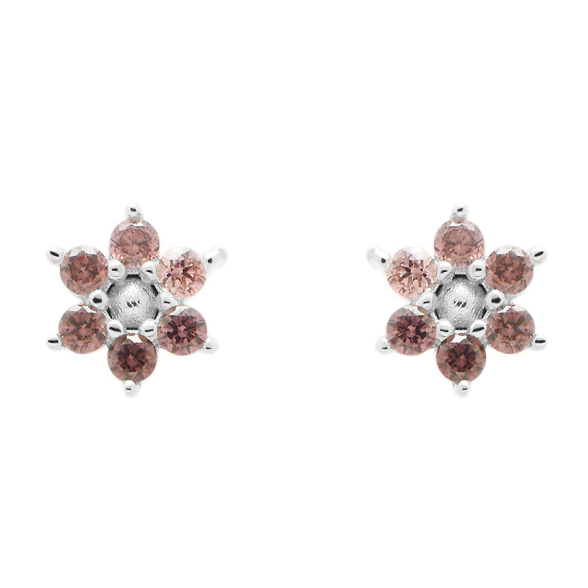 Kinder-Ohrringe Rose Peony Silber Ohrstecker