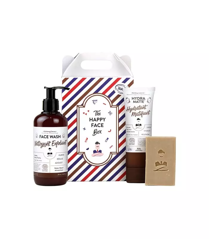 HAPPY FACE Coffret Cadeau Soin Visage pour hommes