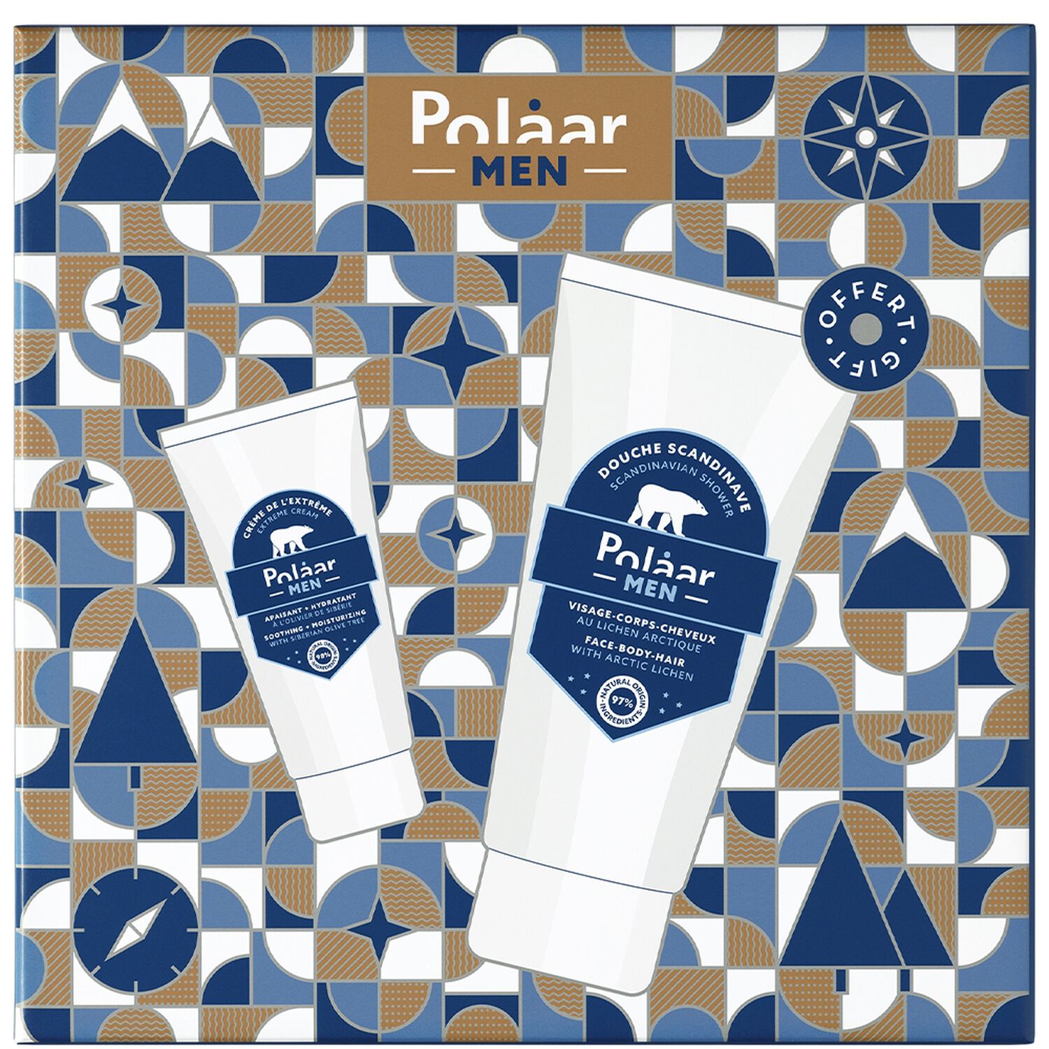 Polaar Polaar Men Coffret Crème jour + Gel Douche 3-en-1