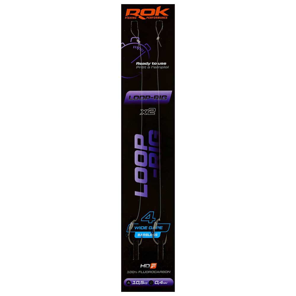 Bas de Ligne Rok Loop Rig Wide Gape Barbless (x2)