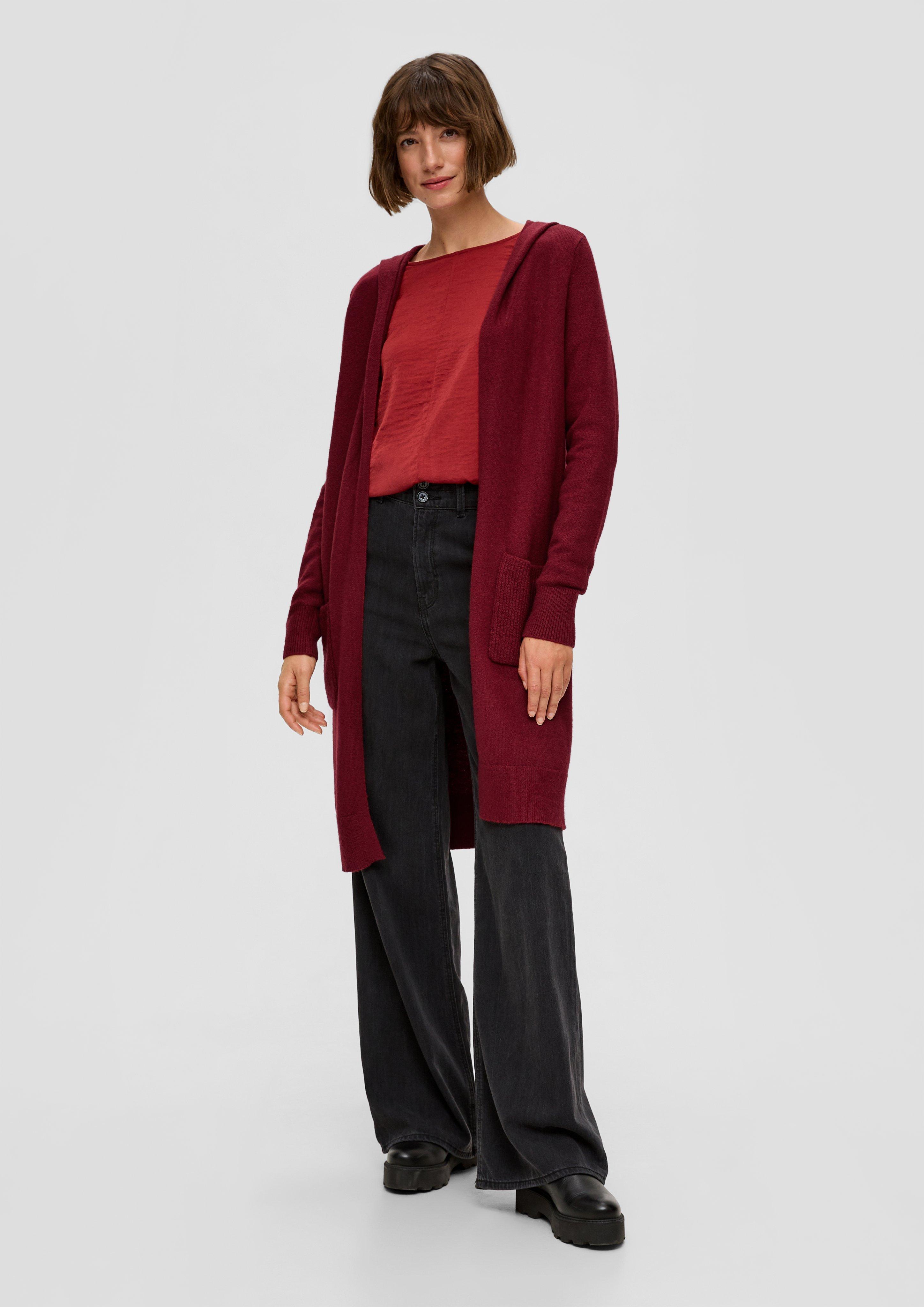 Kapuzen-Cardigan mit Wolle  2137596-3877