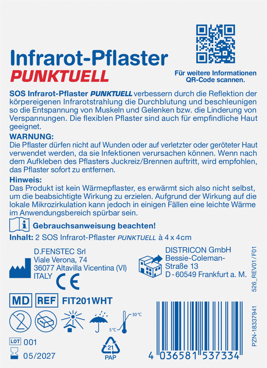 Infrarotpflaster flexibel, 2 St