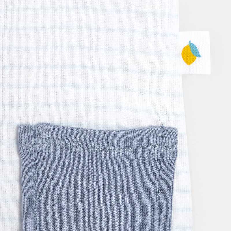 Combishort bébé garçon en coton bio turquoise Absorba