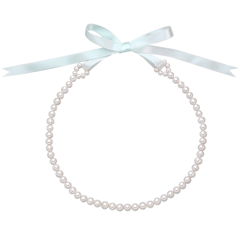 Valero Pearls Collier de perles Perle de culture d'eau douce Perle de culture d'eau douce en Bl collier