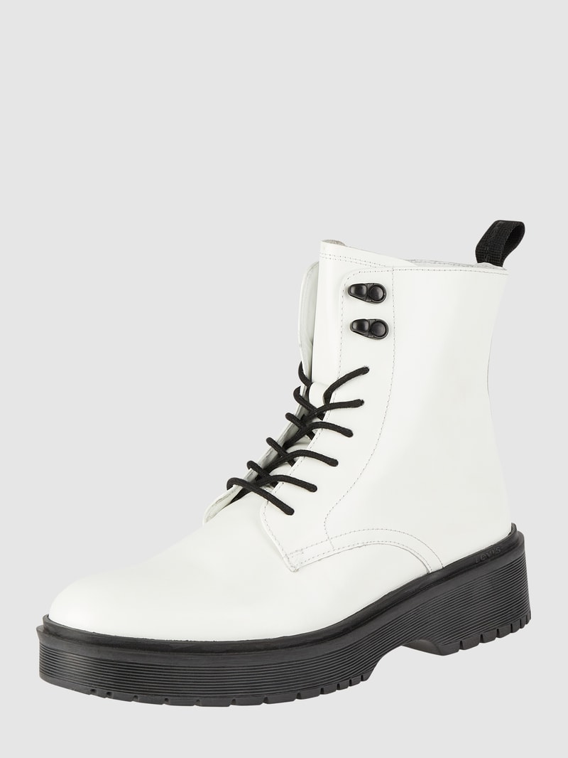 Boots aus Leder Modell 'Bria' in weiß