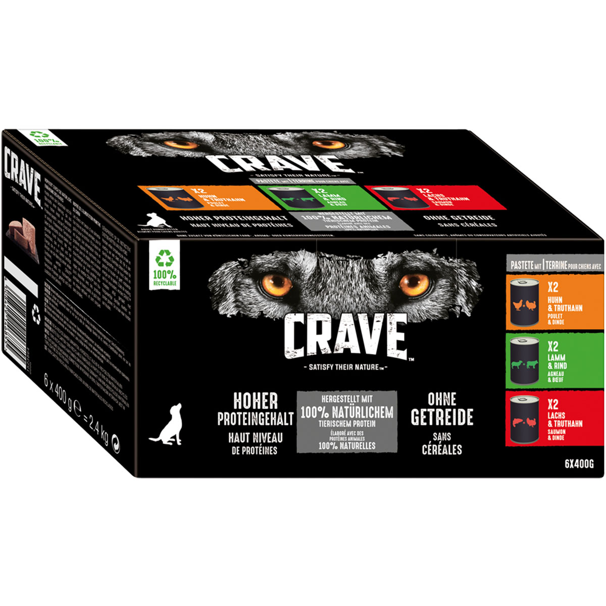 CRAVE Adult Pastete Multipack 6x400g günstig kaufen bei ZooRoyal