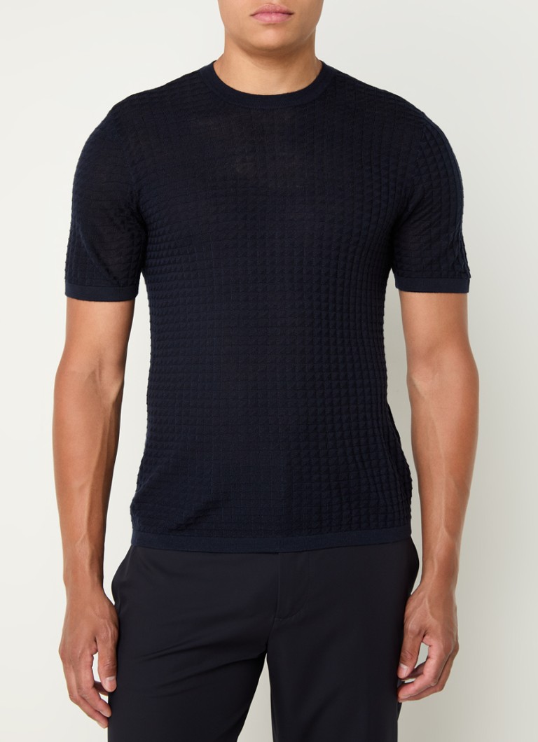 Tricou Emporio Armani Structured Wool T-shirt