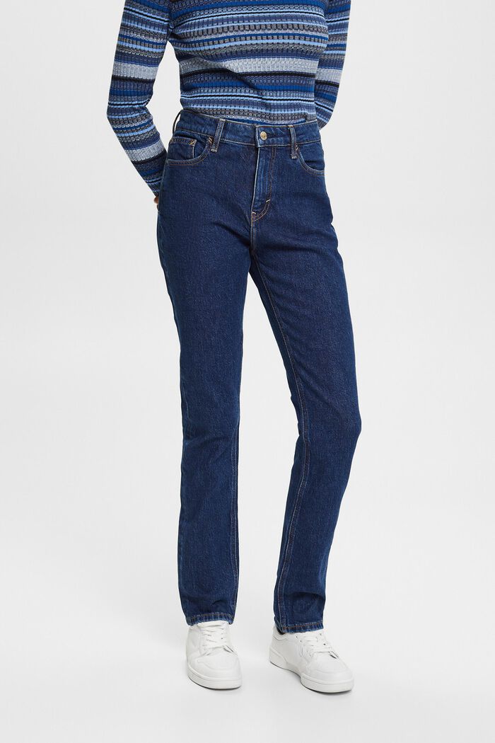 Schmal geschnittene Retro-Jeans mit hohem Bund