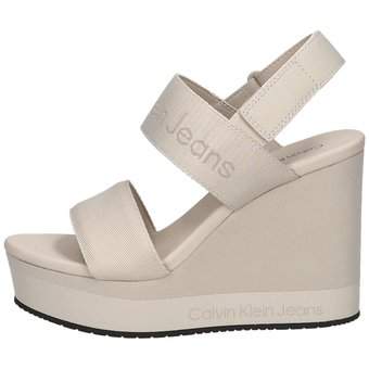 Calvin Klein Wedge Sandal Webbing in weiß