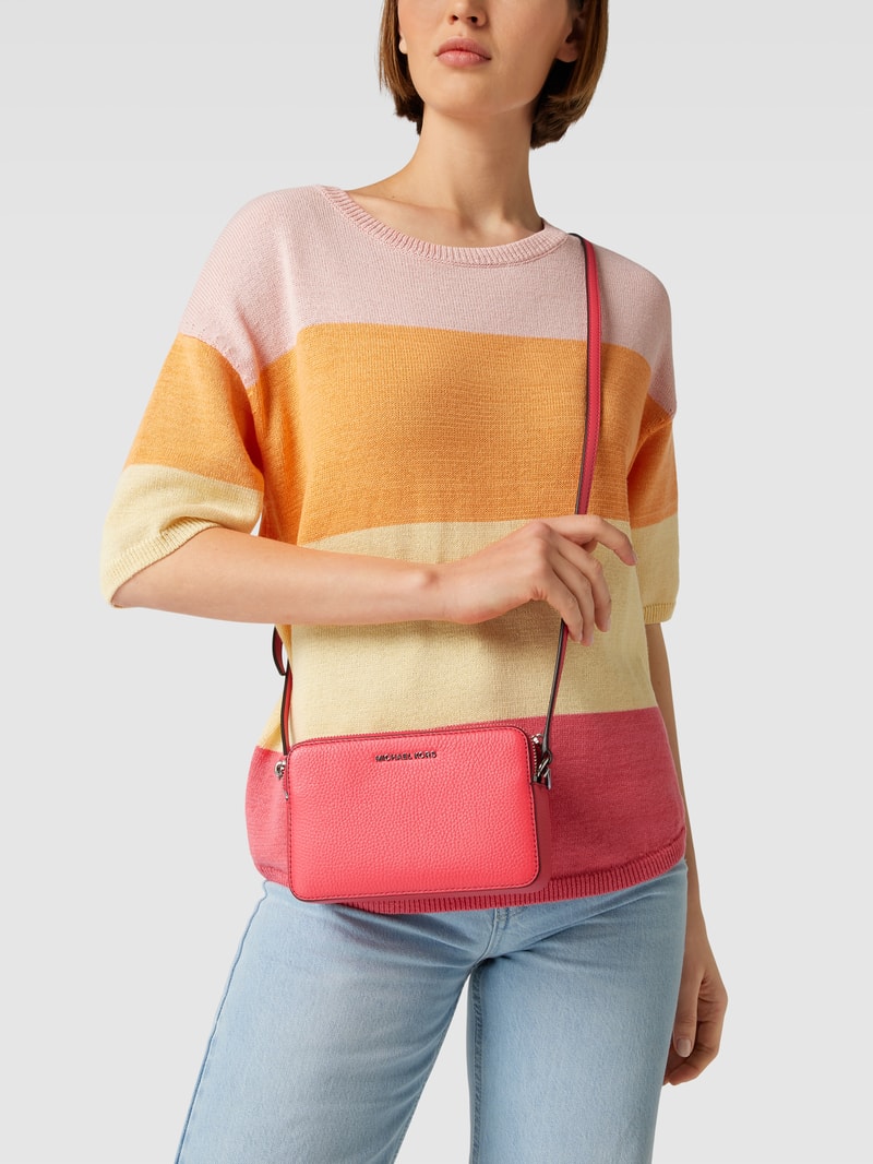 Crossbody Bag mit Label-Detail Modell 'JET SET' in pink