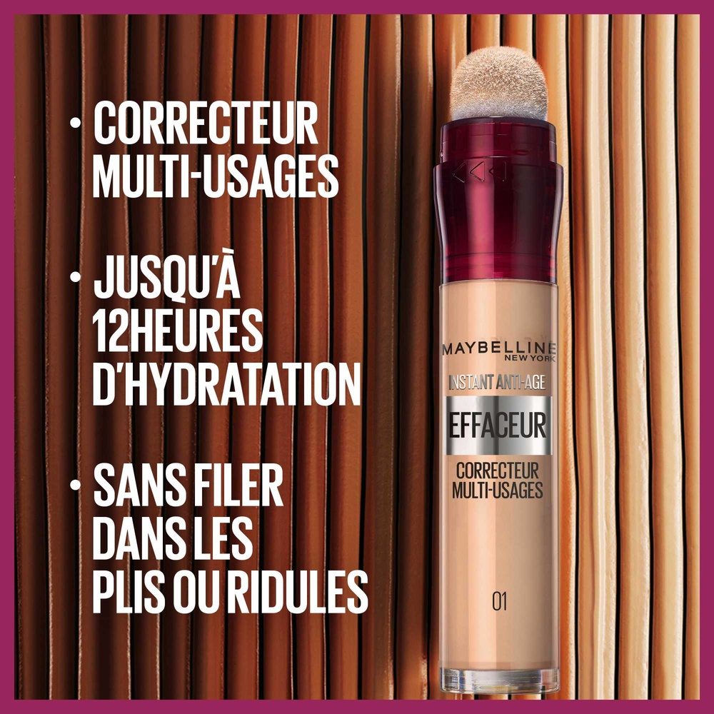 Maybelline New York Maybelline L'Effaceur Instant Anti-Age Correcteur 01 Beige Rose Correcteur multi-usages