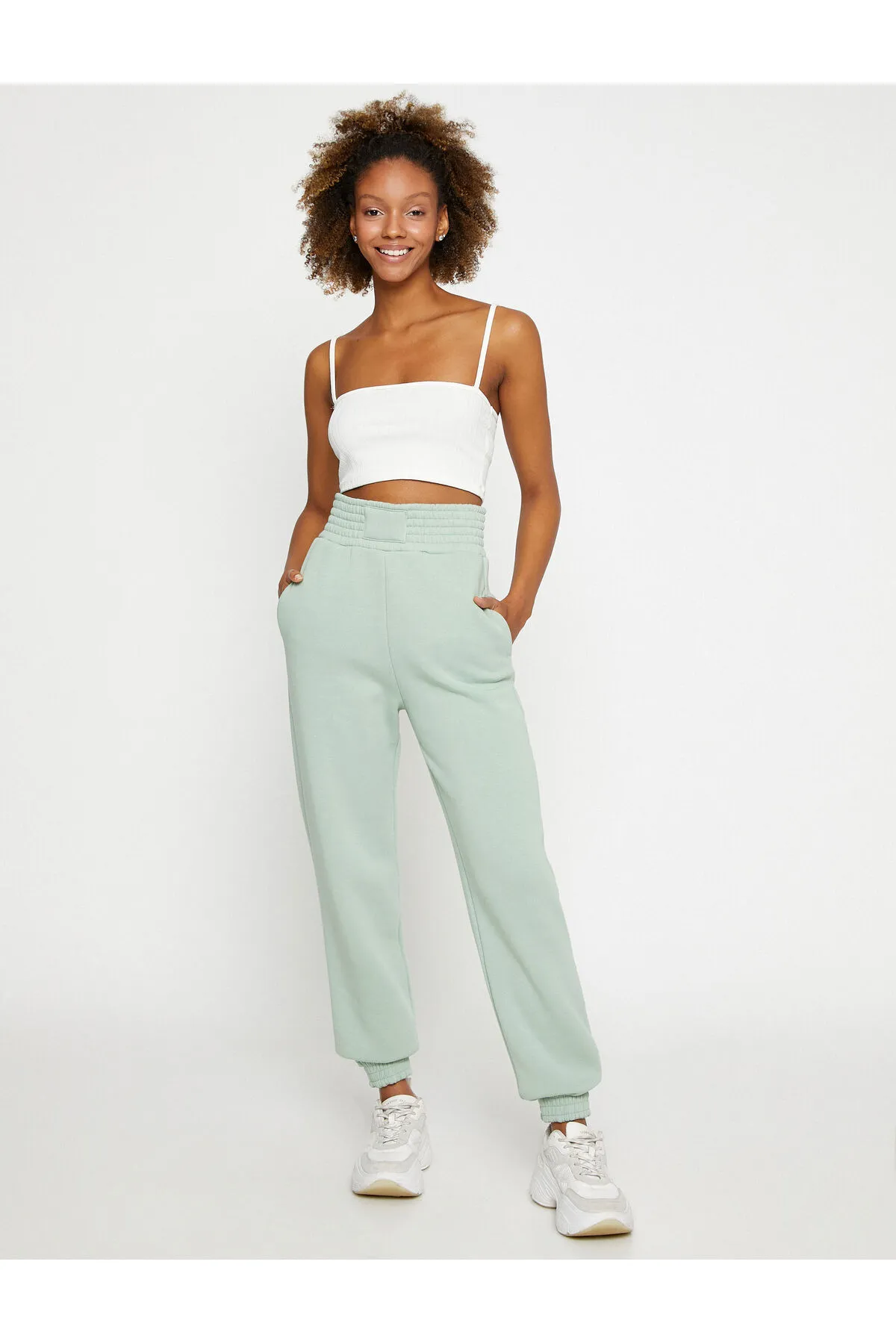 Koton  Jogger-Jogginghose mit hoher Taille und detaillierten Taschen
