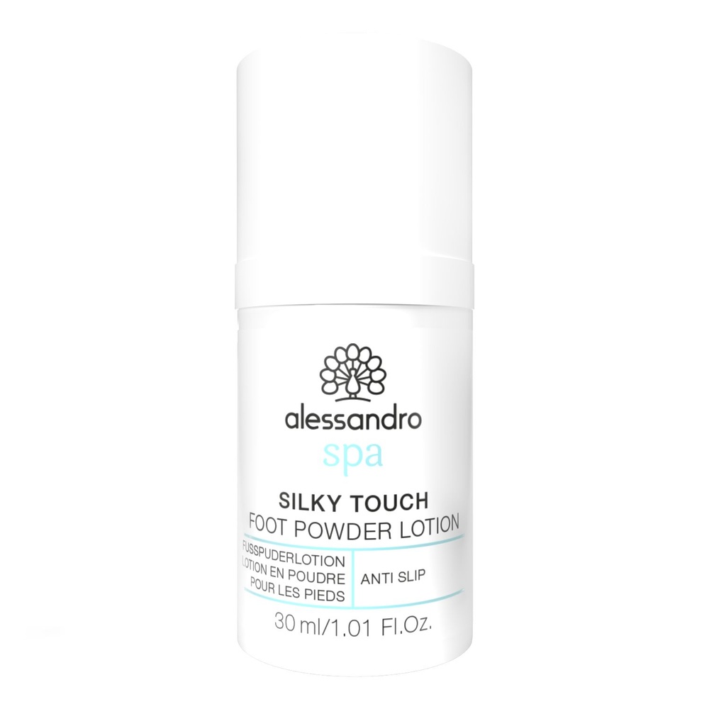 alessandro Poudre désodorisante pour pieds Silky Touch Nourrit et désodorise, avec un effet anti-frottement