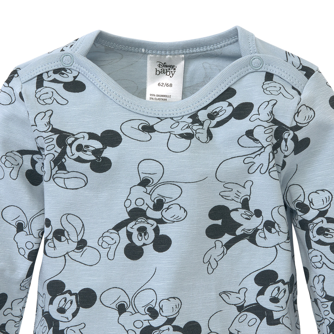 Micky Maus Langarmbody mit Allover-Print