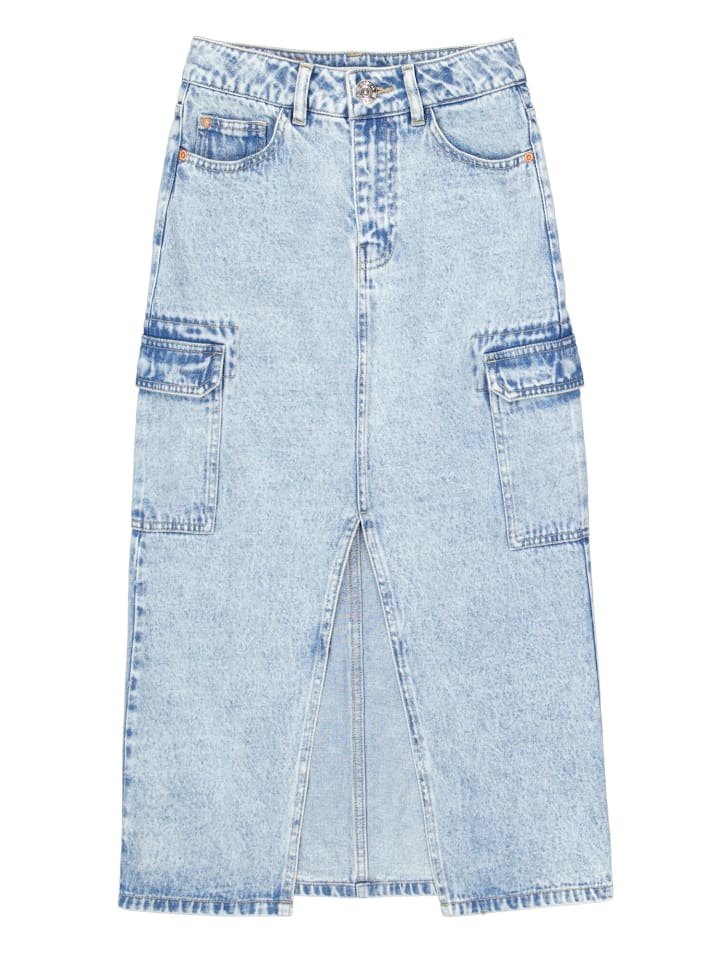 Garcia Jeansrock lang mit Schlitz in medium used günstig kaufen