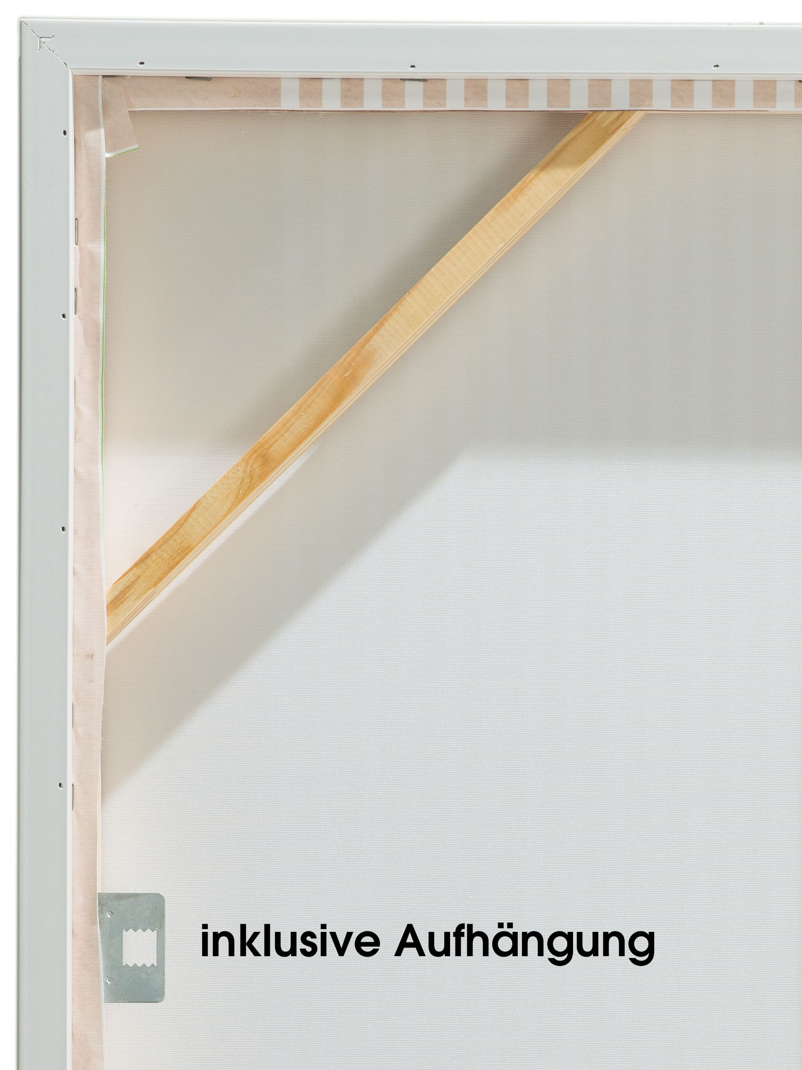 Cornero Leinwand-Druck-handbemalt, Hellbeige