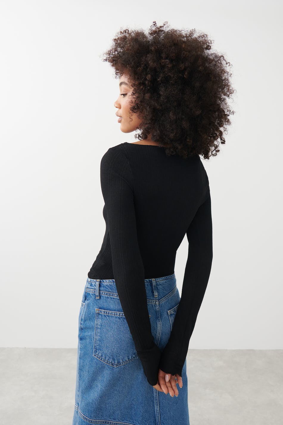 Longsleeve sheer top