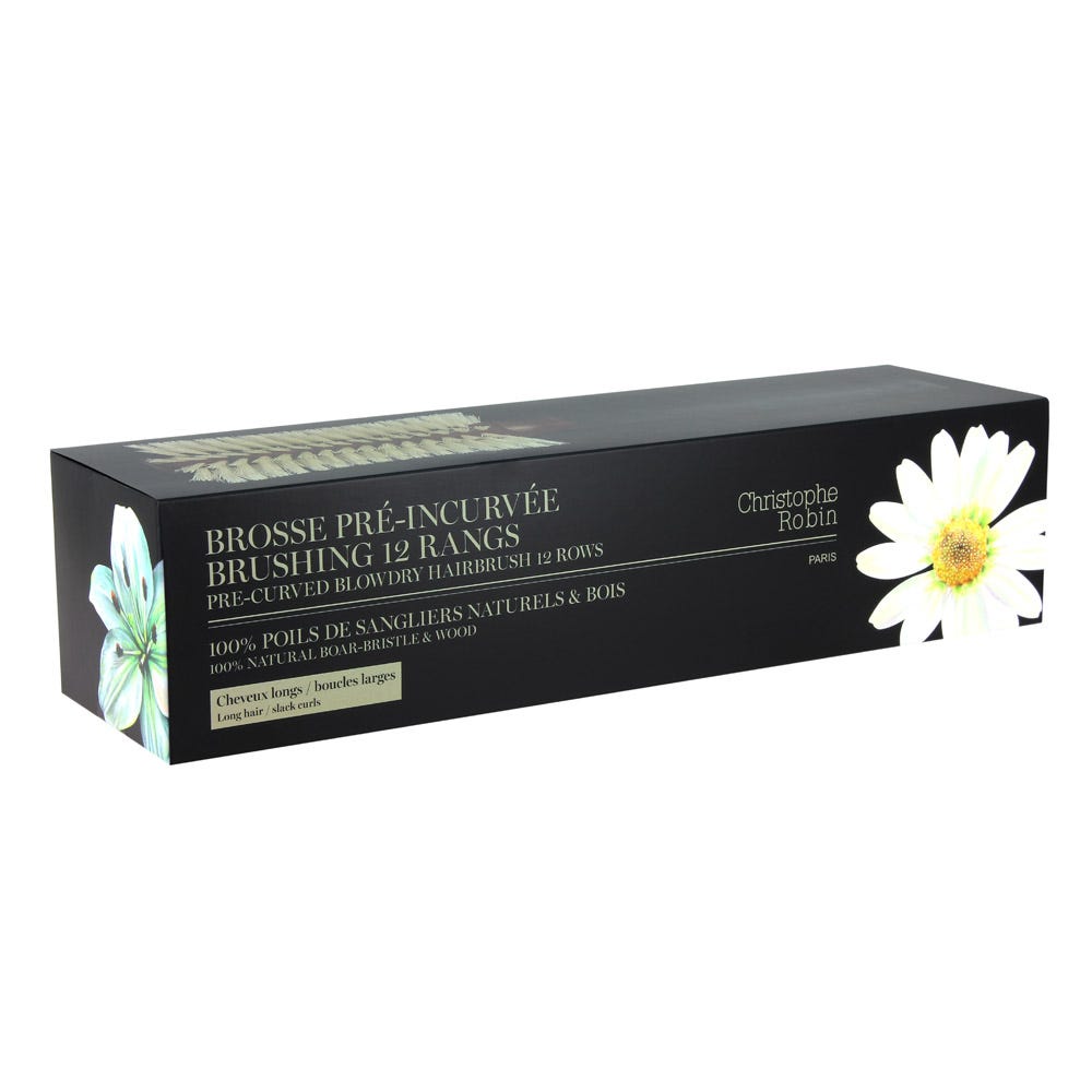 Christophe Robin Pre-curved Blowdry Hairbrush 12 rows