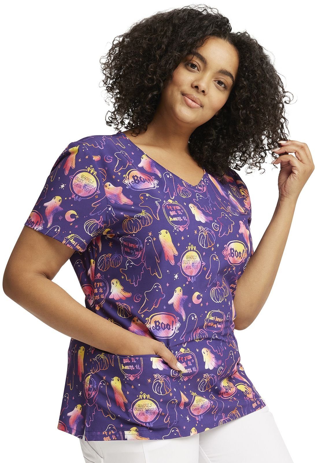 Dickies Funktionsbluse Bunt bedruckter Damen Kasack 