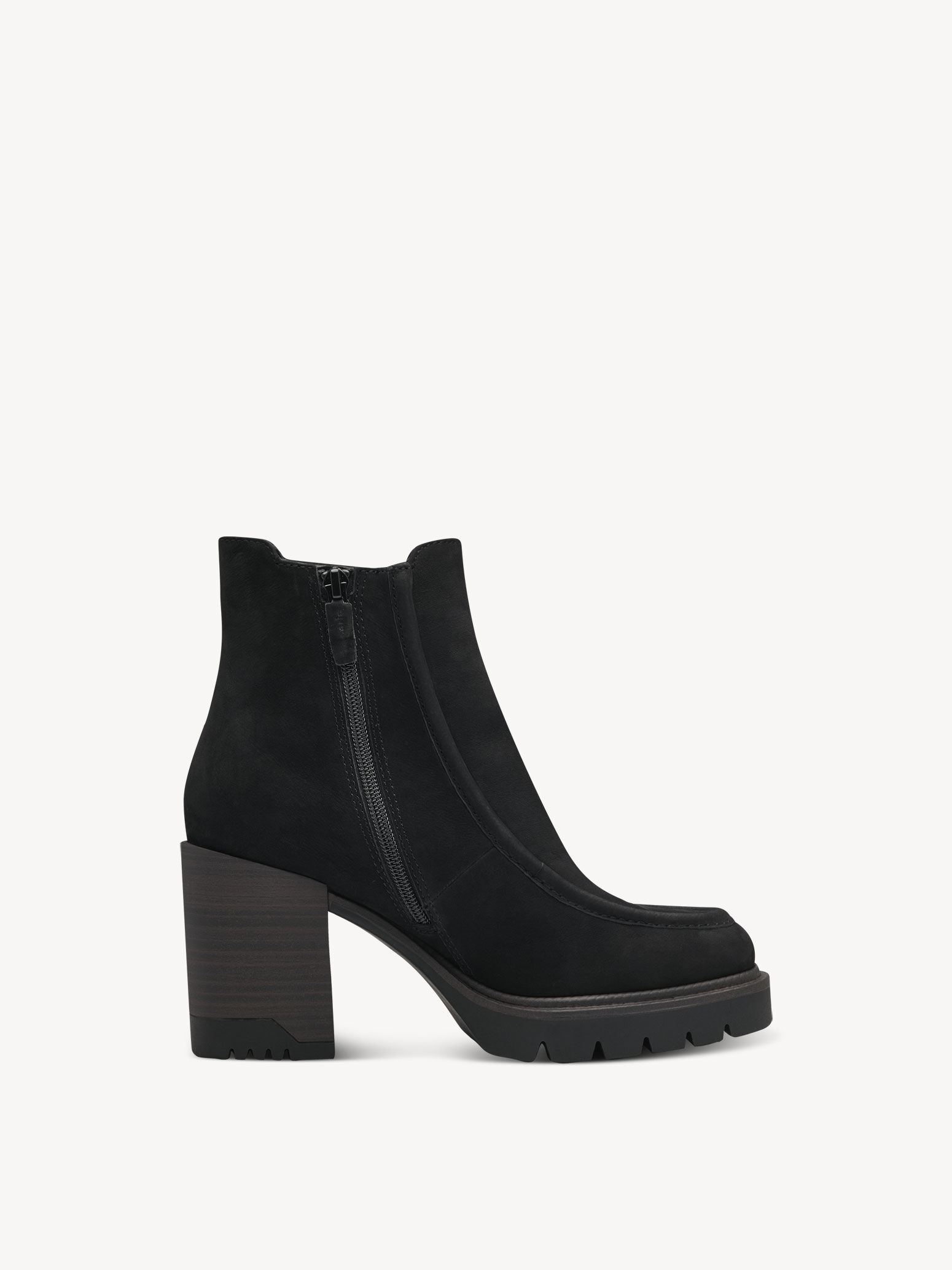 Bottine en cuir - noir