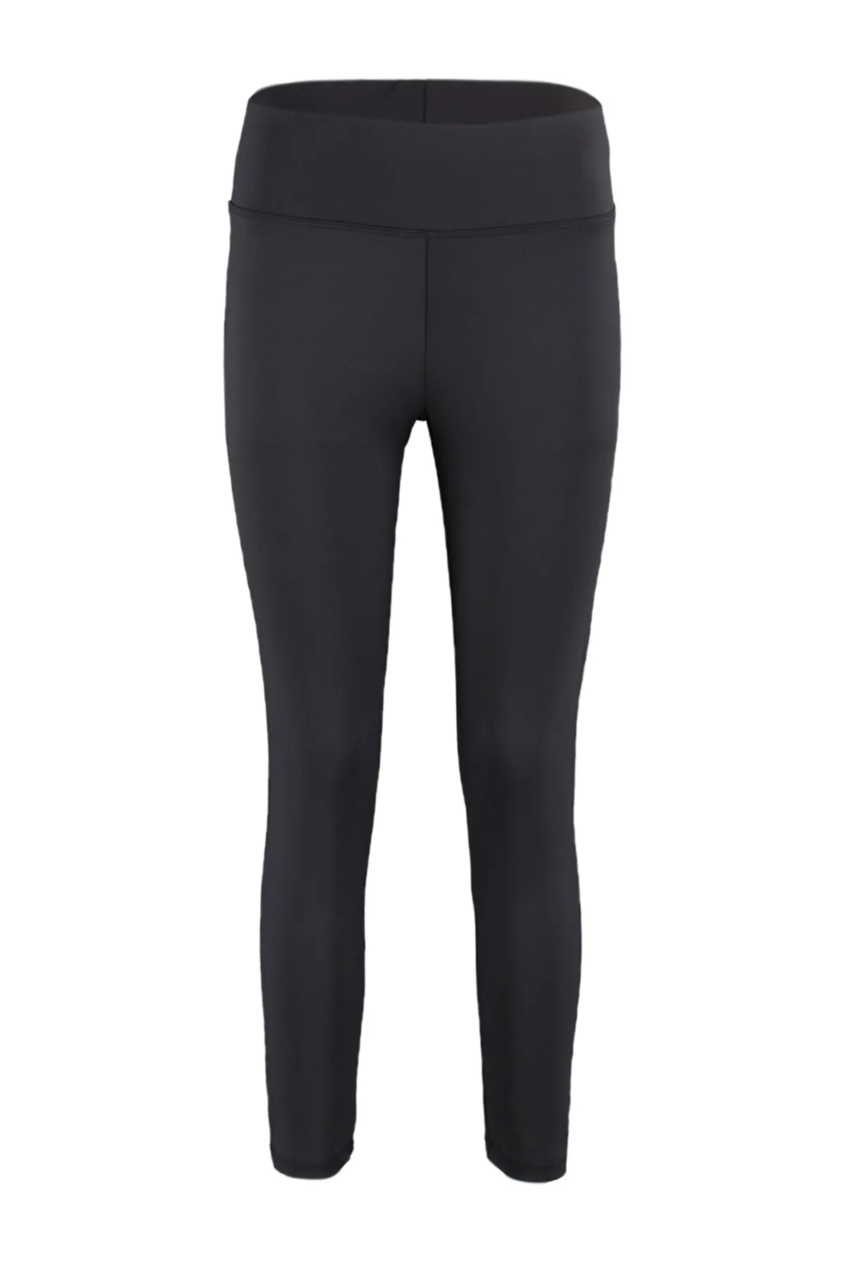 Trendyol Curve  Schwarze gestrickte Sportstrumpfhose mit Raffung TBSSS22TY0020