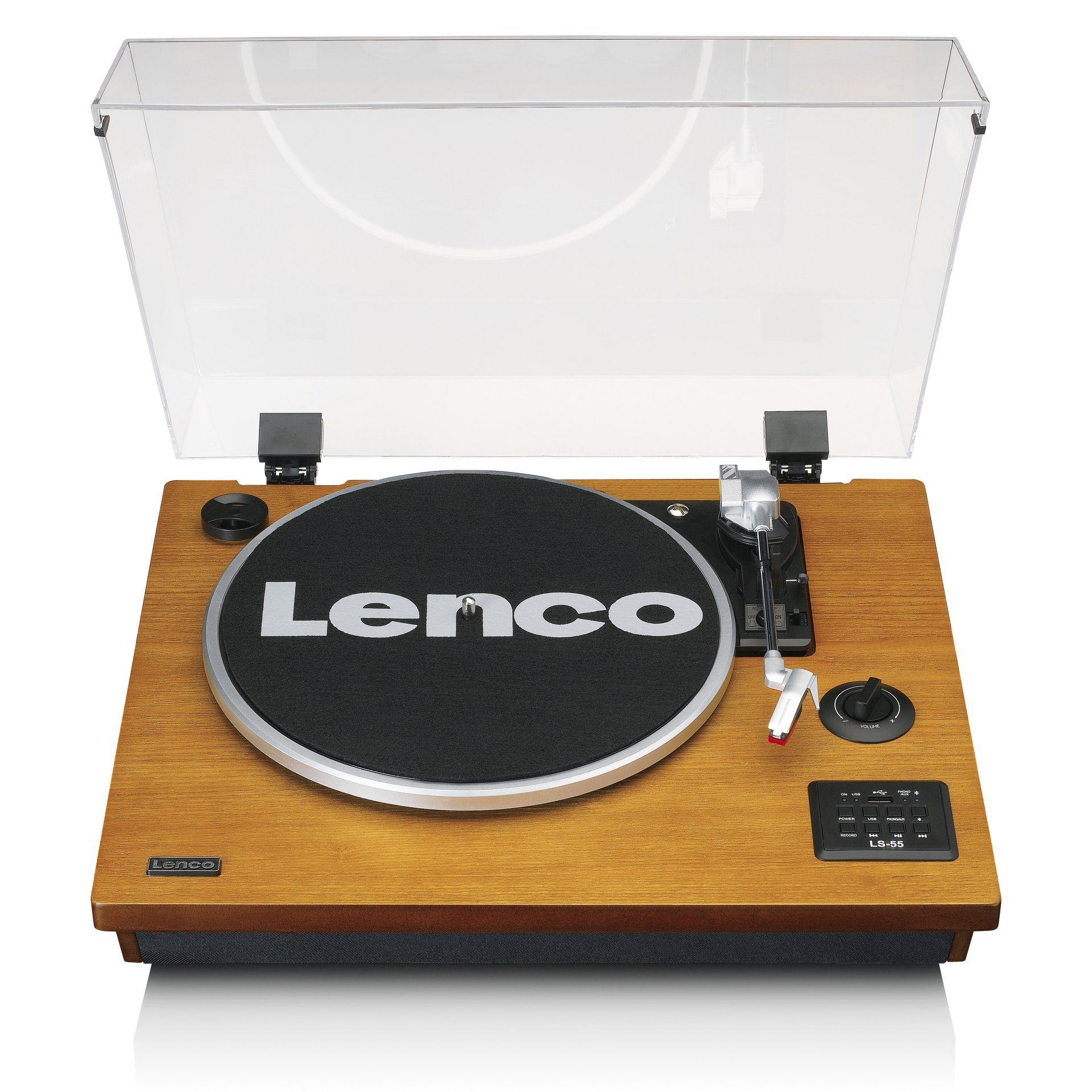 Lenco LS-55WA - BT, USB, MP3, Lautsprecher Plattenspieler