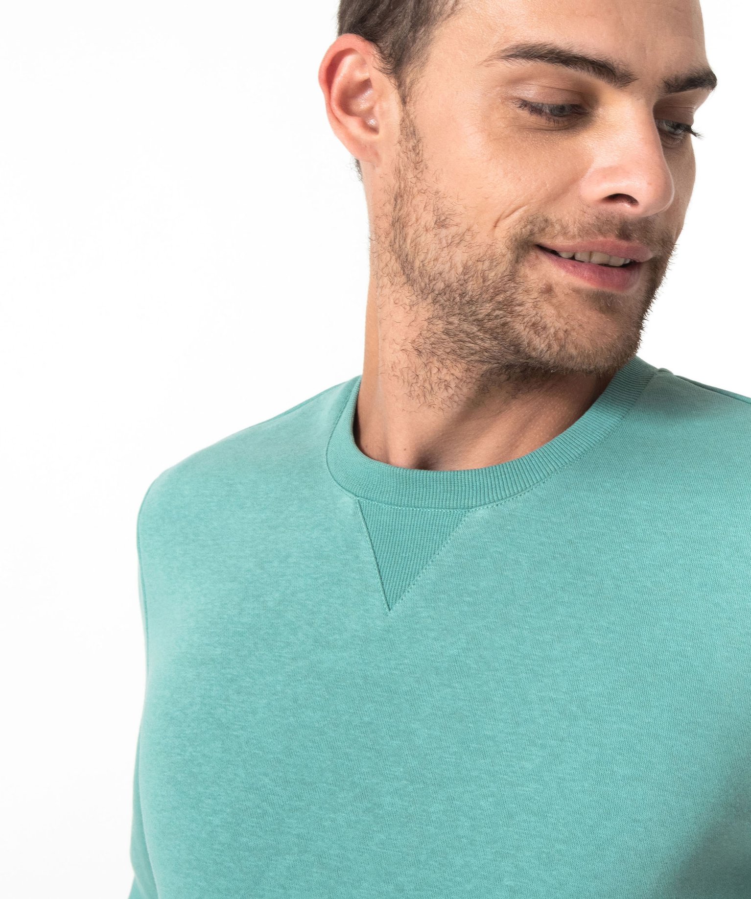 Sweat homme avec intérieur molletonné vert | GEMO
