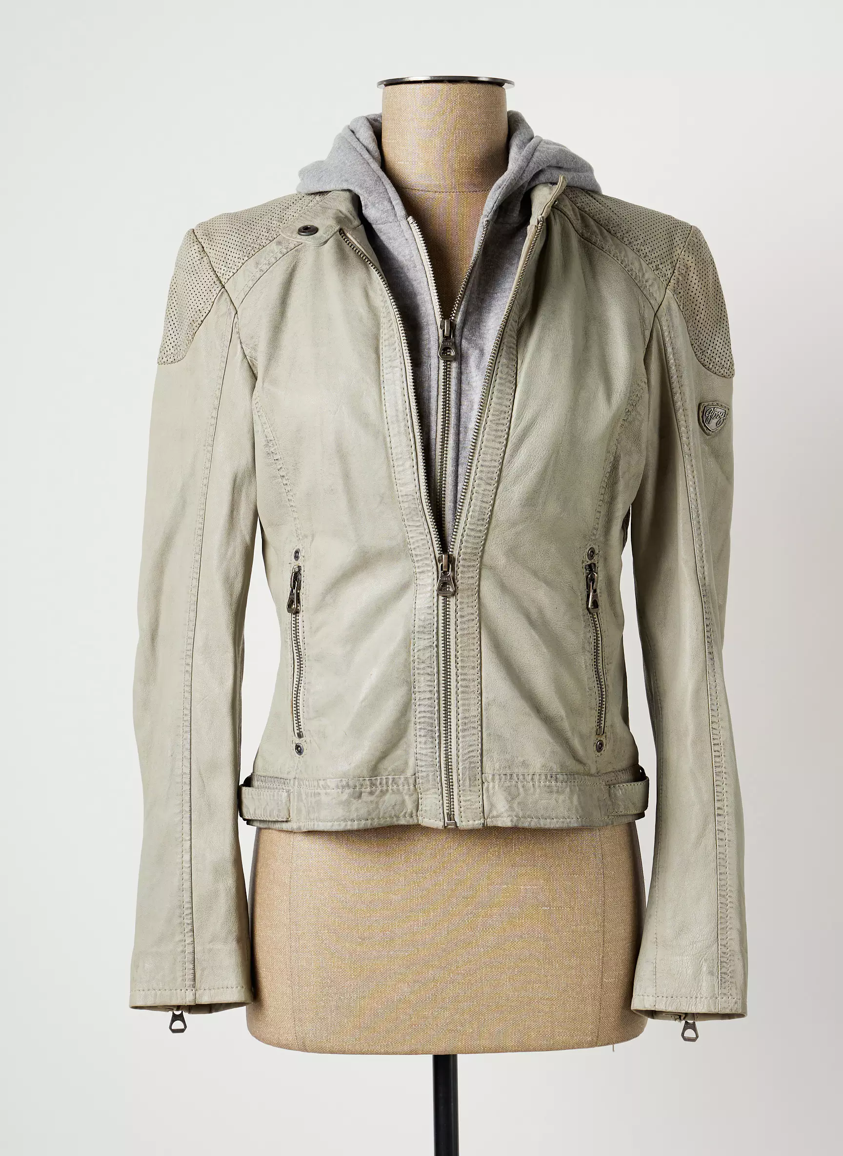Gipsy 2 0 Vestecuir Femme couleur gris