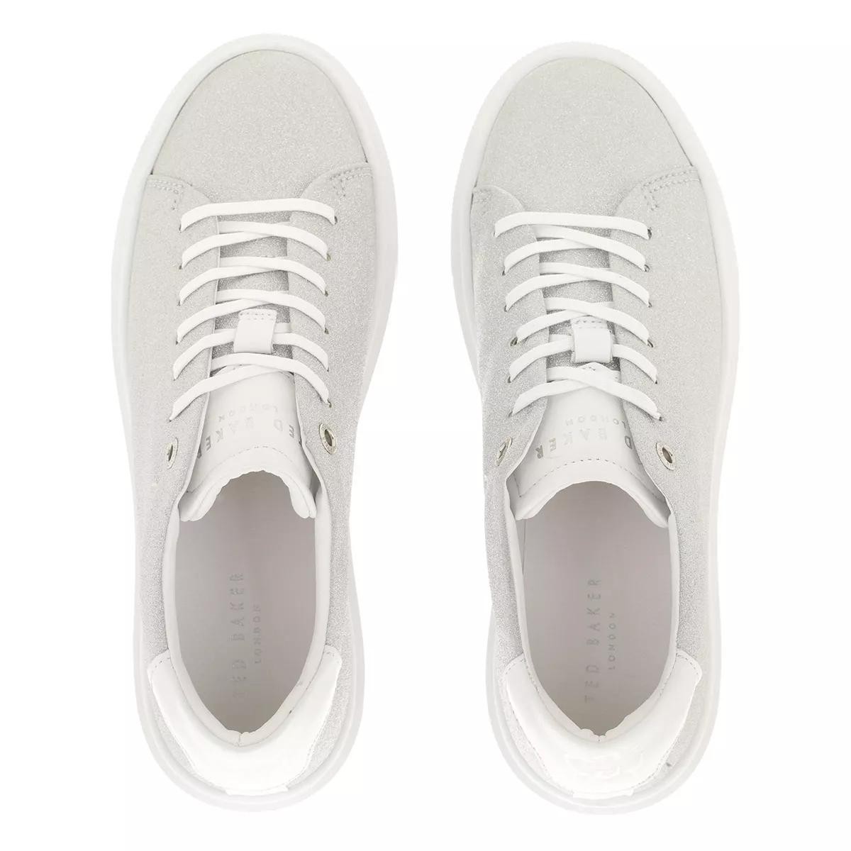TED BAKER Freizeit Schnürer silber Plateau Sneaker