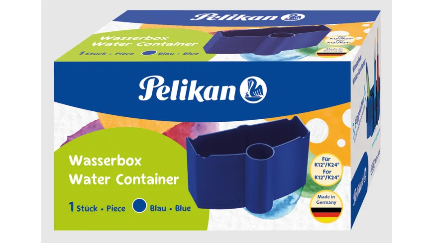 Pelikan Wasserbecher mit Pinselhalter blau blau