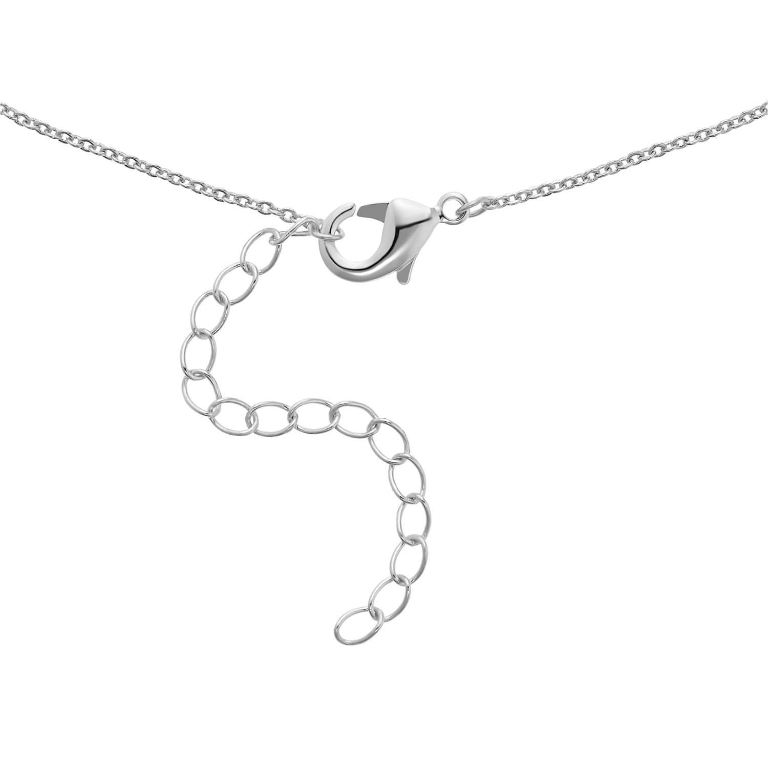 Heideman Moon Necklace, polished silver color