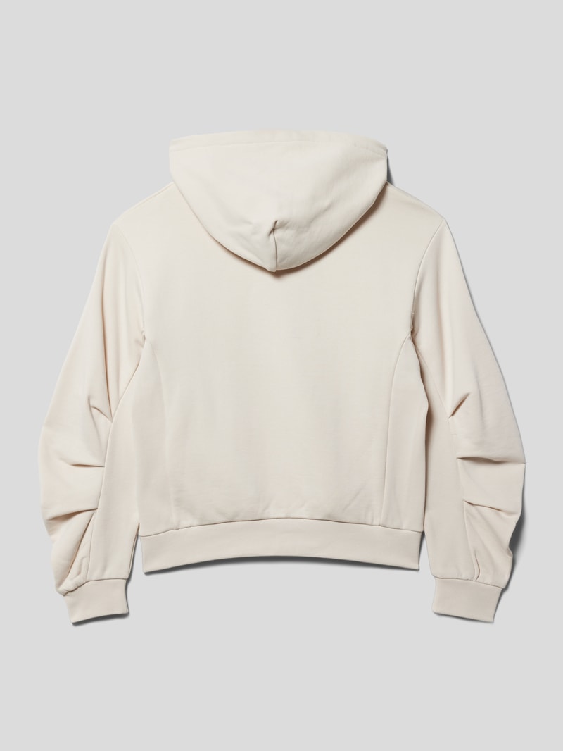 Hoodie mit Raffungen in ecru