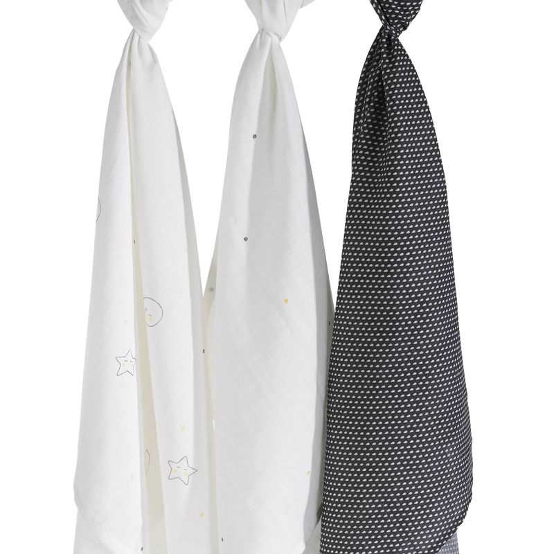 Lot de 3 langes coton bio Babyfan