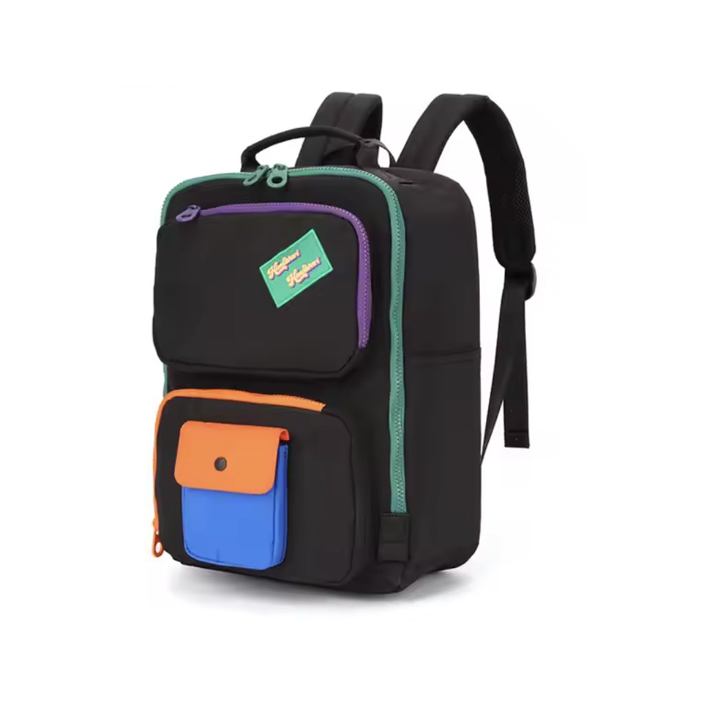 Himawari Stadtrucksack schwarz-mehrfarbig (8029#02)