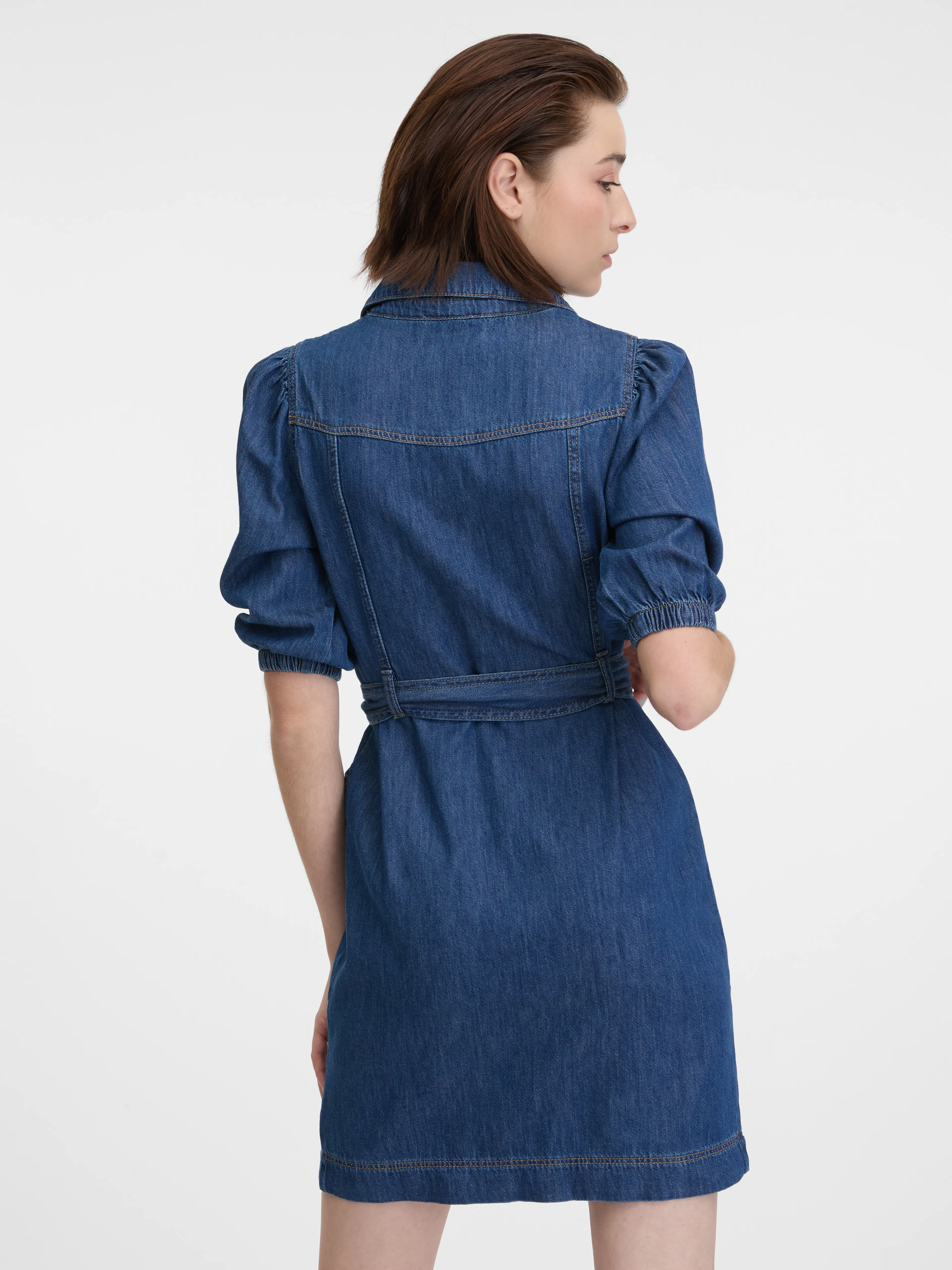 Dunkelblaues Damen-Denim-Kleid ORSAY