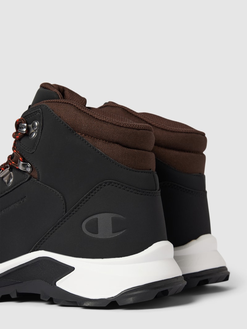 Schnürboots mit Label-Details Modell 'MICAN' in weiß