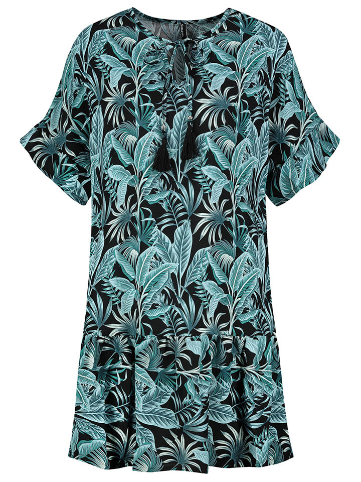 Sublevel Kleid in Türkis/ Schwarz günstig kaufen