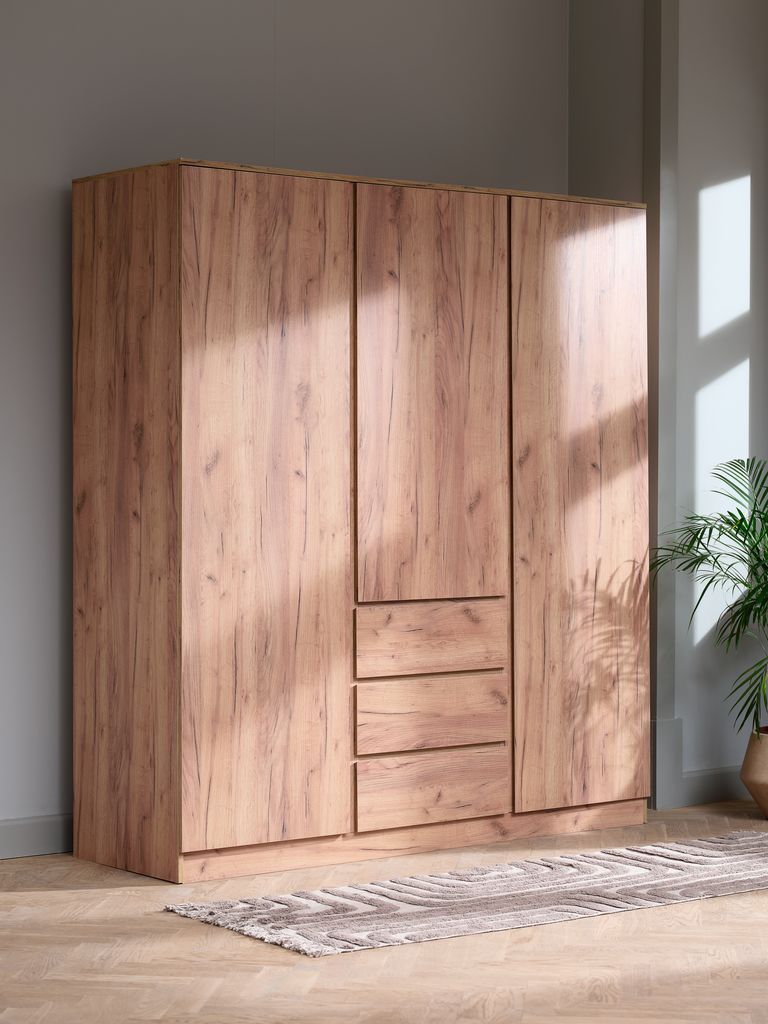 LIMFJORDEN Szafka LIMFJORDEN 180x200 w kolorze naturalnego dębu