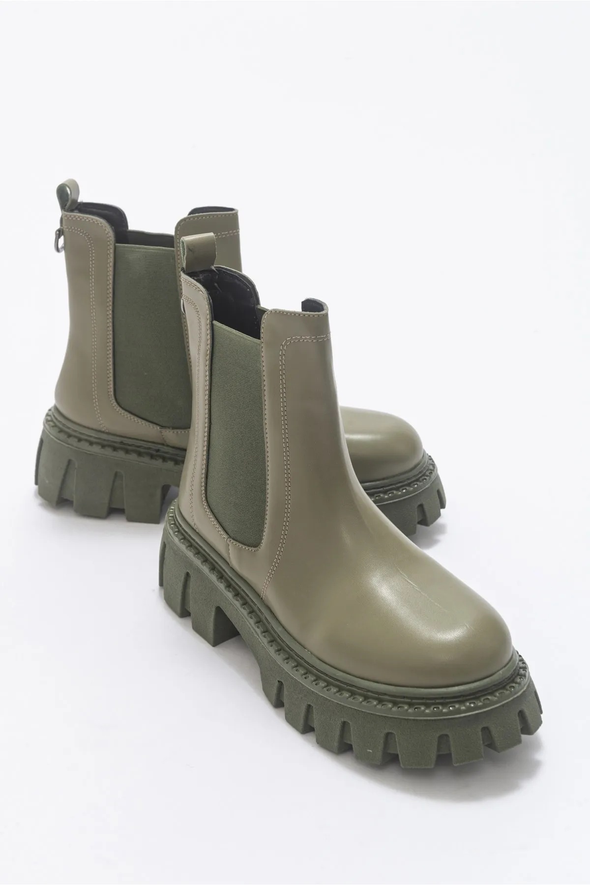 LuviShoes  Chap Grüne Damenstiefel