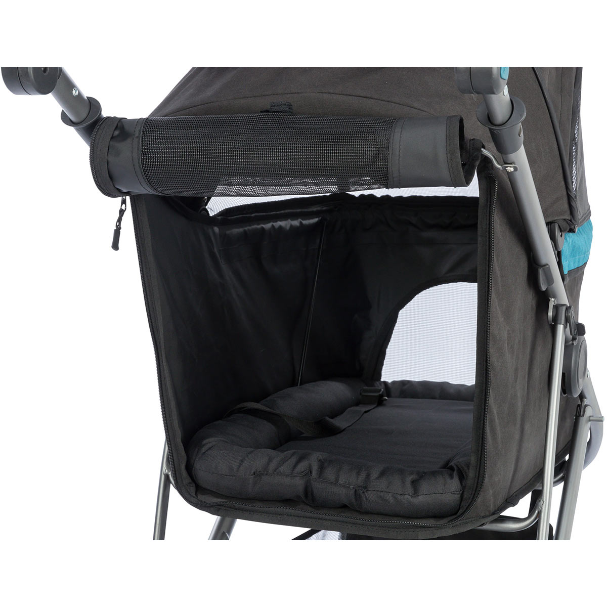 Trixie Buggy schwarz/petrol 60 × 112 × 120 cm - bis 12,5 kg
