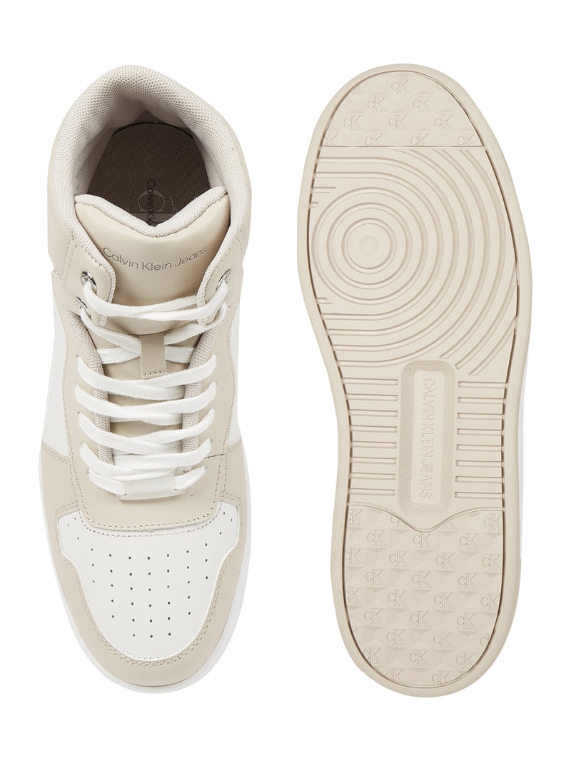 High Top Sneaker aus Leder  in offwhite