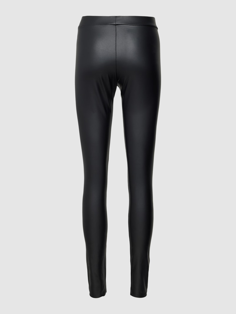 Leggings in Leder-Optik Modell 'NEW SHINY FLEE' in schwarz